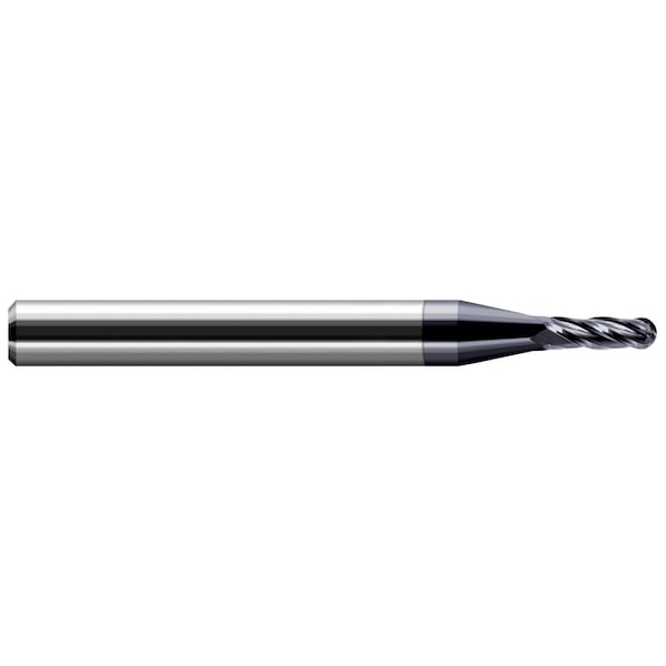 Miniature End Mill - Ball - Stub & Standard 0.0070" Cutter DIA x 0.0210" Length of Cut